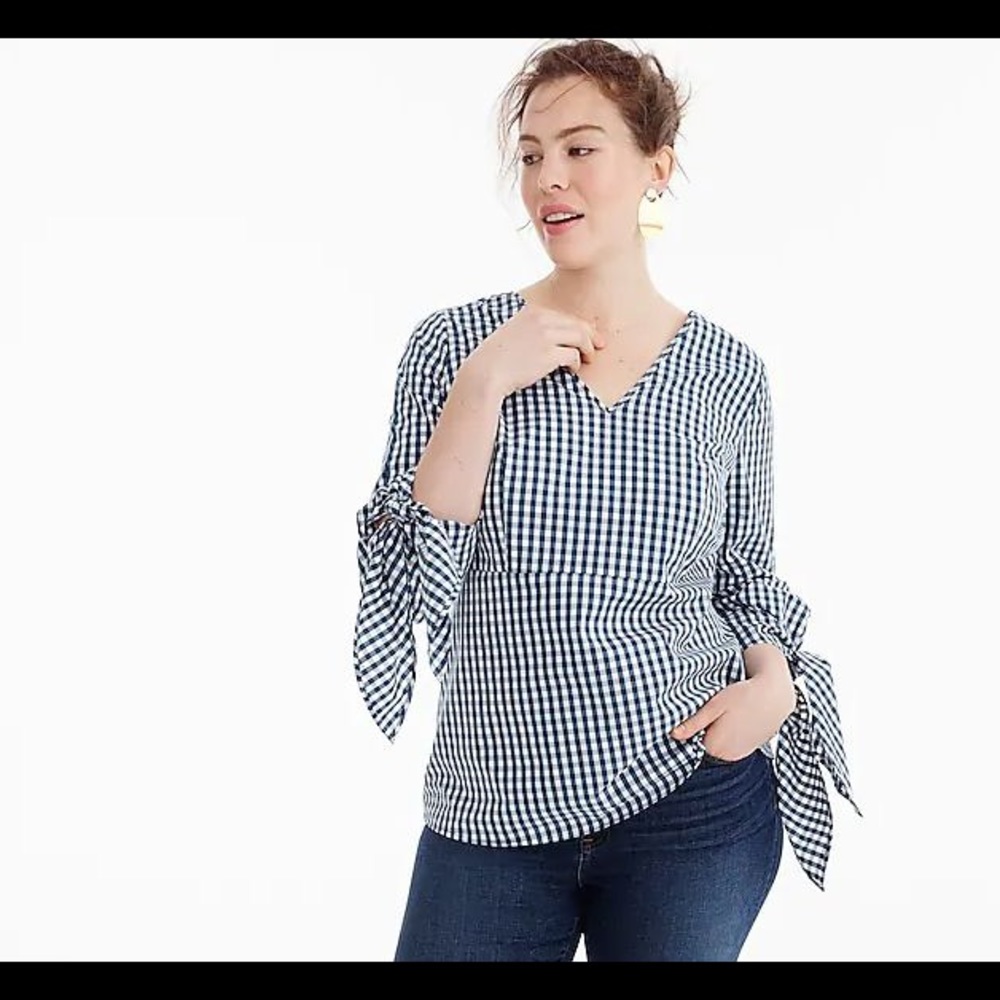 Universal Standard for J Crew gingham top - Picture 6 of 6